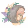 пример раскраски мама ежик и ее малыш