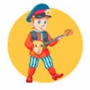пример раскраски мужской русский национальный костюм