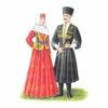 пример раскраски национальный костюм азербайджан