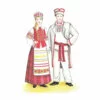 пример раскраски национальный костюм белорусский