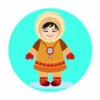 пример раскраски национальный костюм чукча
