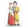 пример раскраски национальный костюм латыши
