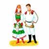 пример раскраски национальный костюм мордовский