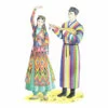 пример раскраски национальный костюм узбеки