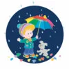 пример раскраски осенняя прогулка