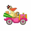 пример раскраски пеликан на машине