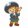 пример раскраски пират и обезьянка