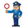 пример раскраски полицейский регулирует движение