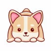 пример раскраски щенуля корги