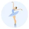 пример раскраски стройная высокая балерина