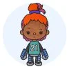 пример раскраски toca boca девочка спорт