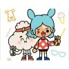 пример раскраски toca boca празднует день рождения