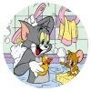 пример раскраски том и джерри принимают ванну