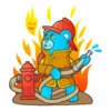пример раскраски злой огонь