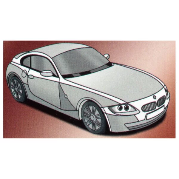 Цветной вариант раскраски bmw z4 m