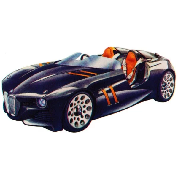 Цветной вариант раскраски bmw 328 hommage