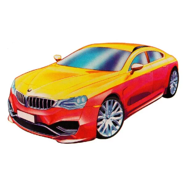 Цветной вариант раскраски bmw sportback concept