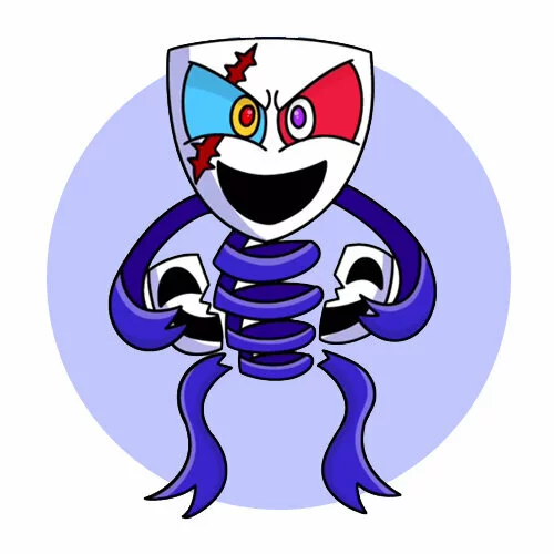 Цветной вариант раскраски gangles evil twin brother