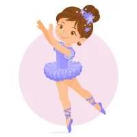 Цветной вариант раскраски балерина принцесса балета