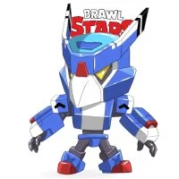 Цветной вариант раскраски скин ворон меха (mecha crow)