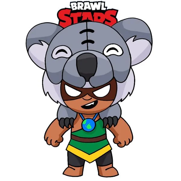Цветной вариант раскраски скин нита коала 2020 (koala nita)
