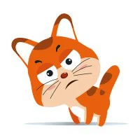 Цветной вариант раскраски недовольный котенок