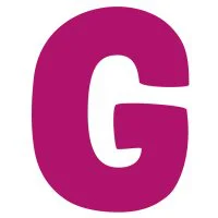 Цветной вариант раскраски английский алфавит буква g без картинки