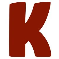 Цветной вариант раскраски английский алфавит буква k без картинки