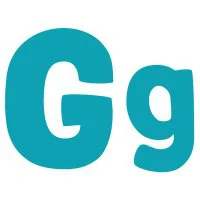 Цветной вариант раскраски буква g английского алфавита