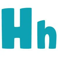 Цветной вариант раскраски буква h английского алфавита