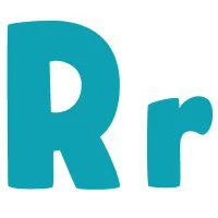 Цветной вариант раскраски буква r английского алфавита