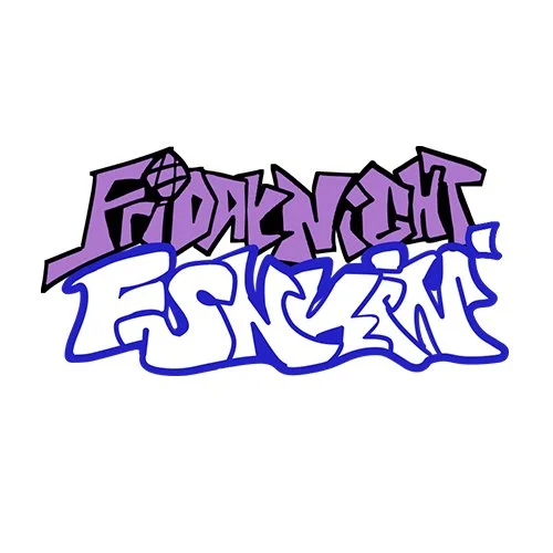 Цветной вариант раскраски логотип friday night funkin