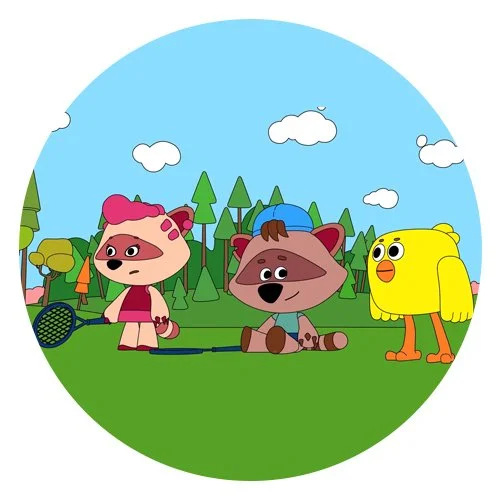 Цветной вариант раскраски ми-ми-мишки большая игра