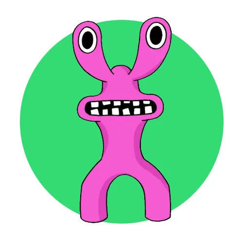 Цветной вариант раскраски rainbow friends roblox