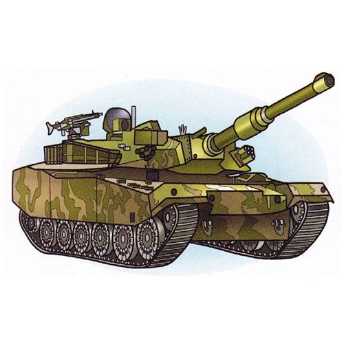 Цветной вариант раскраски танк к-1