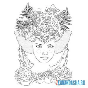 Раскраска девушка