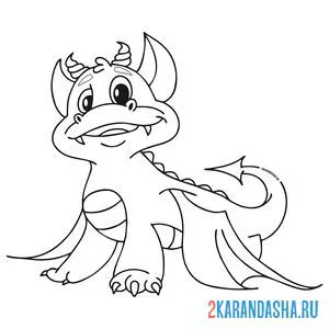 Раскраска добый дракон беззубик