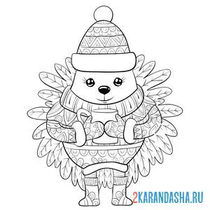 Раскраска антистресс новый год