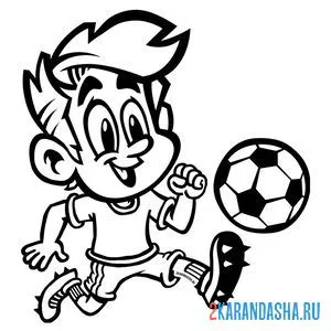 Раскраска игра футбол - летний вид спорта