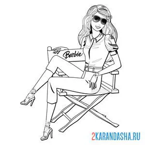 Раскраска барби в очках режиссер