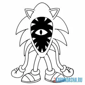 Раскраска соник fbx