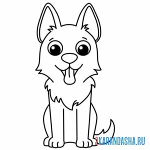 Раскраска волк добрый