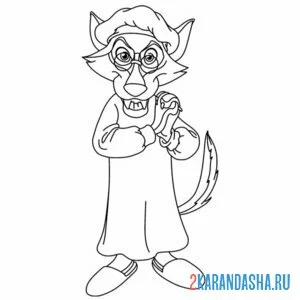 Раскраска волк из красной шапочки
