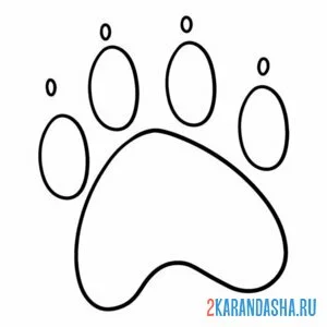 Раскраска след волка
