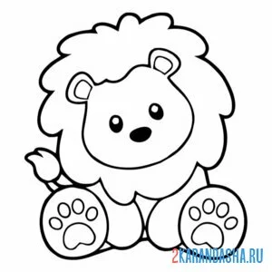 Раскраска игрушечный лев