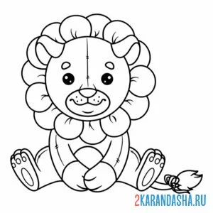 Раскраска лев-цветочек