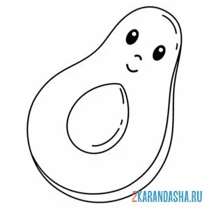 Раскраска малыш авокадо
