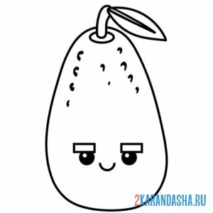 Раскраска авокадо мальчик