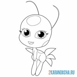 Раскраска тикки друг леди баг