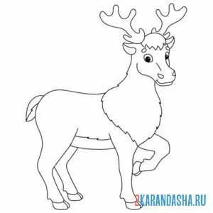 Раскраска лось